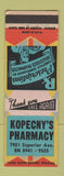 Matchbook Cover - Kopecny's Pharmacy Drug Chicago?