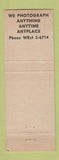 Matchbook Cover - Taylor Photos Chicago IL WEAR monkey