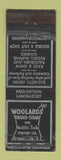 Matchbook Cover - Woolards Drugs Henderson NC WORN