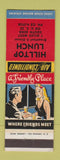 Matchbook Cover - Hilltop Lunch South Bend IN
