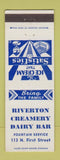 Matchbook Cover - Riverton Creamery Dairy Bar WY?