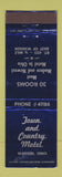 Matchbook Cover - Town and Country Motel Warren OH