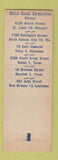 Matchbook Cover - Metal Goods Corp St Louis Tulsa Dallas New Orleans Houston