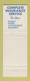 Matchbook Cover - Geo Ayers Insurance Tallmadge OH
