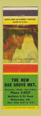 Matchbook Cover - New Oak Grove Market Mishawaka IN