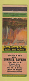 Matchbook Cover - Lucille & Ed's Sunrise Tavern Wisconsin Rapids WI WEAR