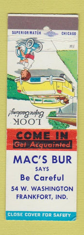 Matchbook Cover - Mac's Bun Frankfort IN