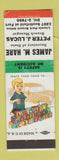 Matchbook Cover - James Hare Peter Lucas Bank Lincoln Park MI