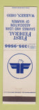 Matchbook Cover - First Federal Savings and Loan Warren OH