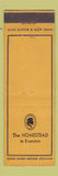 Matchbook Cover - The Homestead Evanston IL