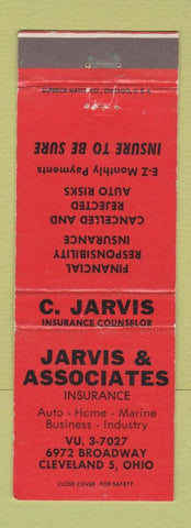 Matchbook Cover - Jarvis & Associates Insurance Cleveland OH  WEAR