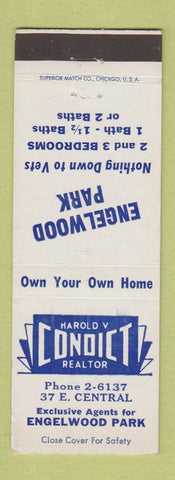 Matchbook Cover - Engelwood Park Harold Conoict Real Estate FL Orlando?