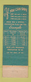 Matchbook Cover - ANICO Insurance Sidney Baker New Castle IN WEAR