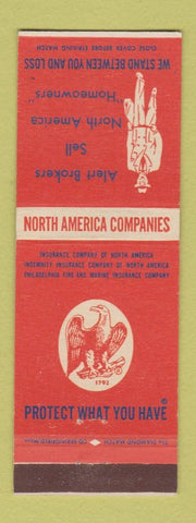 Matchbook Cover - North America Companies Insurance