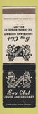 Matchbook Cover - Bay Club Marina Del Rey CA WEAR