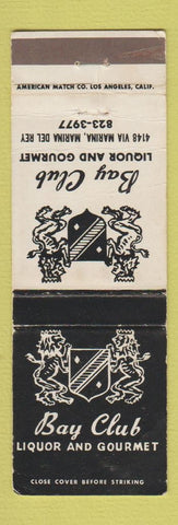 Matchbook Cover - Bay Club Marina Del Rey CA WEAR
