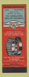 Matchbook Cover - Timken Roller Bearings Sanborn Motor Ashtabula OH