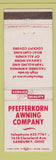 Matchbook Cover - Pfefferkorn Awning Company Sandusky OH WEAR