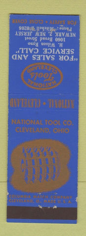 Matchbook Cover - National Tools Cleveland OH Newark NJ
