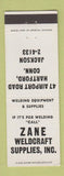 Matchbook Cover - Zane Weldcraft Supplies Hartford CT WHITE