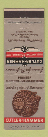 Matchbook Cover - Cutler Hammer Motor Control Milwaukee WI