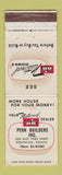 Matchbook Cover - National Homes Penn Builders Mishawaka IN
