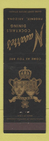 Matchbook Cover - Navarre's Restaurant Phoenix AZ