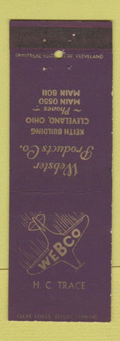 Matchbook Cover - Webco Webster Products Cleveland OH