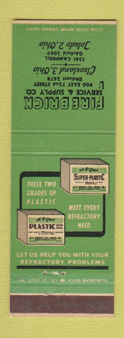 Matchbook Cover - Fire Brick Service Supply Cleveland Toledo OH