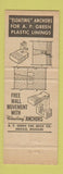 Matchbook Cover - Fire Brick Service Supply Cleveland Toledo OH