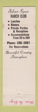 Matchbook Cover - Silver Spur Ranch Club Ravenna OH WORN