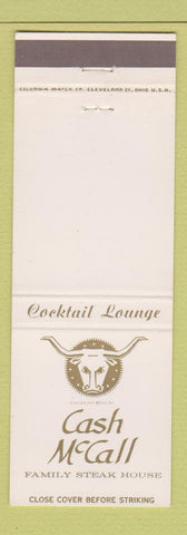 Matchbook Cover - Cash McCall Family Steak House