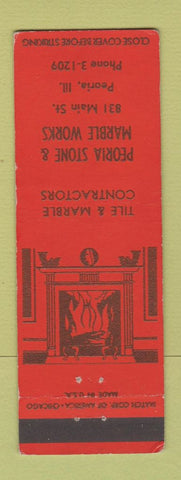 Matchbook Cover - Peoria Stone and Marble Works IL