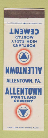 Matchbook Cover - Allentown Portland Cement Allentown PA