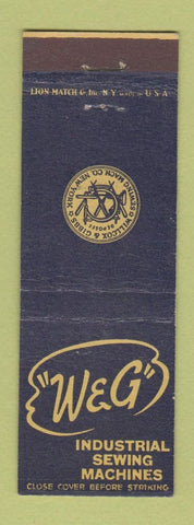 Matchbook Cover - Willcox Gibbs Industrial Sewing Machines New York City
