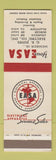 Matchbook Cover - Electrical Apparatus Service Amarillo Borger Plainview TX WEAR