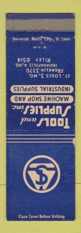 Matchbook Cover - Tools and Supplies Machine Shop Indianapolis IN WEAR