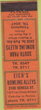Matchbook Cover - South Park Bowling Alleys Buffalo NY