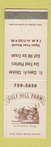Matchbook Cover - Gulf Hill Farm Ice Cream Restaurant Bourne Bridge MA?