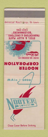 Matchbook Cover - Nooter Corp St Louis MO Steel Alloy Plate Boilermakers
