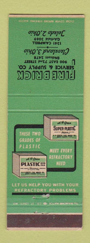 Matchbook Cover - Fire Brick Service Supply Cleveland Toledo OH