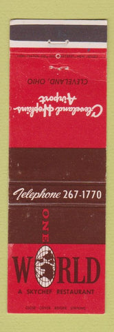 Matchbook Cover - One World Skychef Restaurant Cleveland Hopkins Airport OH