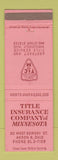 Matchbook Cover - Title Insurance Company OF Minnesota Akron OH