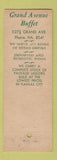 Matchbook Cover - Grand Avenue Buffet Newton Tritico Kansas City MO girlie
