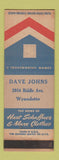 Matchbook Cover - Hart Schaffner Marx Men's Clothes Wyandotte MI WEAR