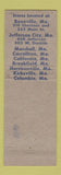 Matchbook Cover - Esser Sporting Goods Liquor Boonville Marshall California MO