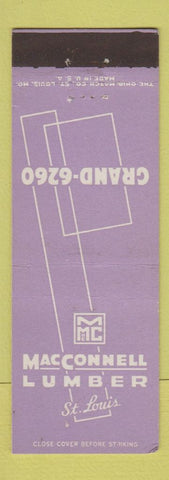Matchbook Cover - MacConnell Lumber St Louis MO