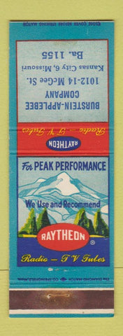 Matchbook Cover - Raytheon Radio TV Tubes Burstein Applebee Kansas City MO WEAR