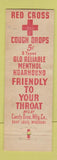 Matchbook Cover - Red Cross Cough Drops