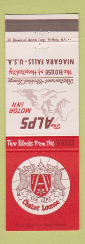 Matchbook Cover - Alps Motor Inn Chalet Lounge Niagara Falls NY